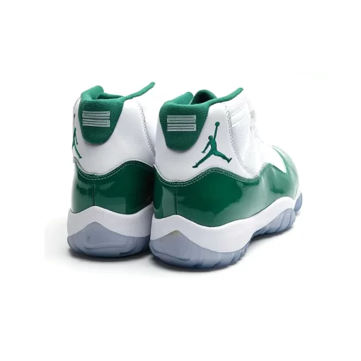 Men's Nike Air Jordan 11 White Green Shoes