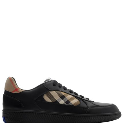 Men’s Burberry Leather Check Terrace Black Sneakers