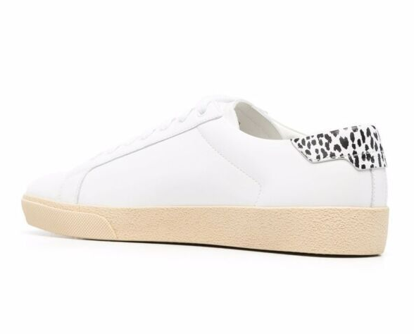 Men's Saint Laurent Court Classic SL06 White Leopard Sneakers