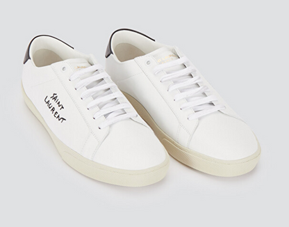 Men's Saint Laurent Court Classic SL06 White Black Sneakers