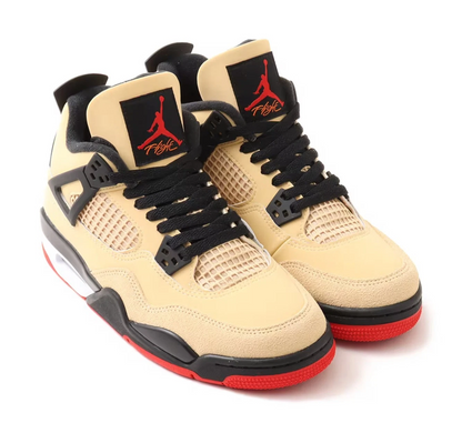Men's Nike Air Jordan 4 Sesame Black Shoes