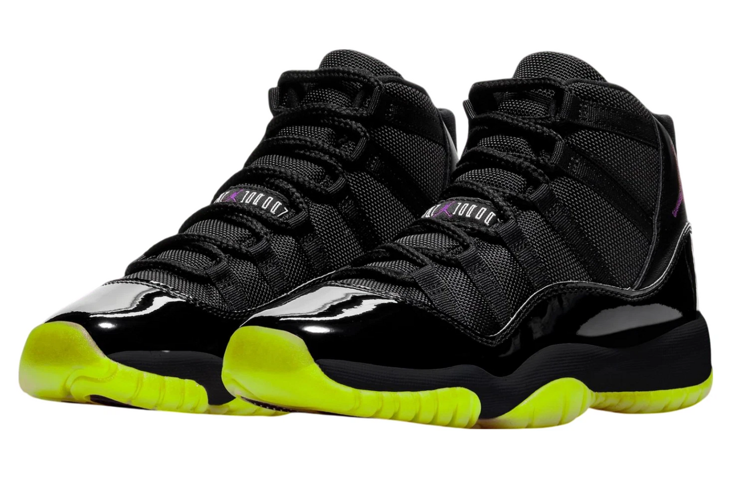 Men's Nike Air Jordan 11 Black Barely Volt Shoes