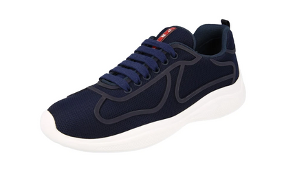 Men's Prada America's Cup Navy Blue White Sneakers