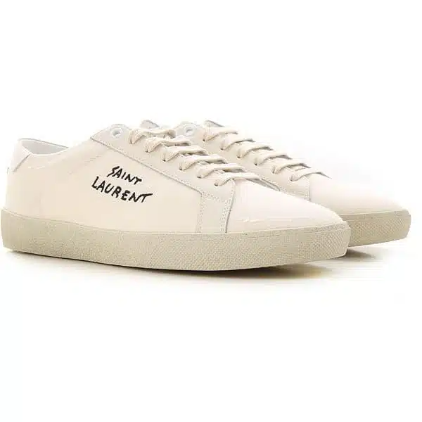 Men's Saint Laurent Court Classic SL06 Cream Sneakers