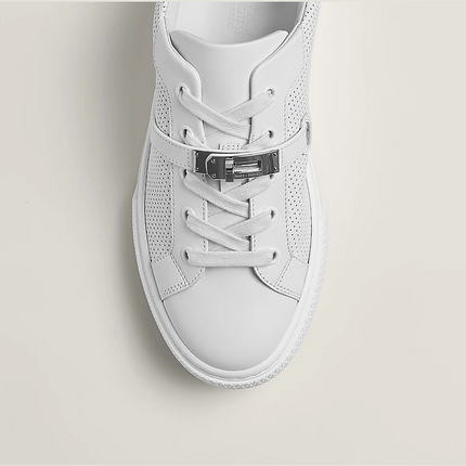 Men's Hermes Day White Sneakers