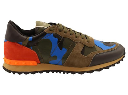 Men's Valentino Camo Rock Runners Multicolor Sneakers