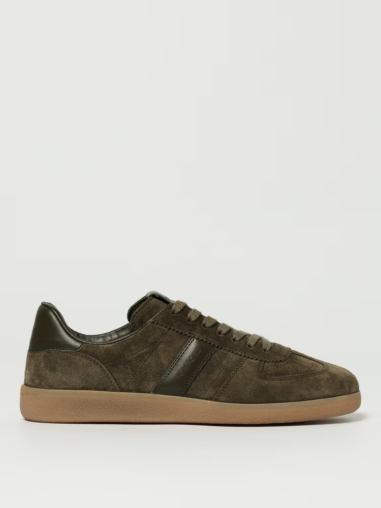 Men's Tom Ford Suede Sneakers With Panels Khaki