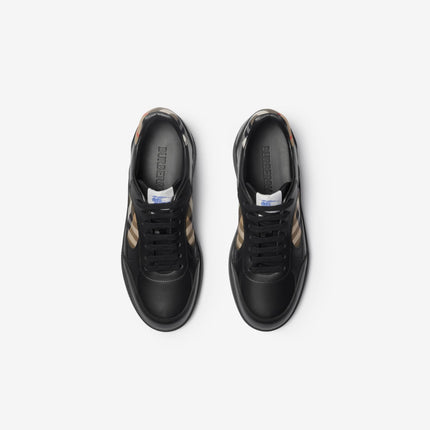 Men’s Burberry Leather Check Terrace Black Sneakers