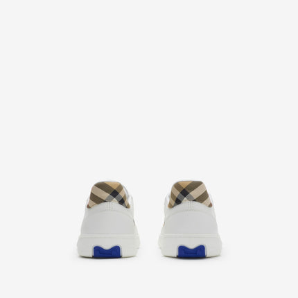 Men’s Burberry Leather Check Terrace White Sneakers