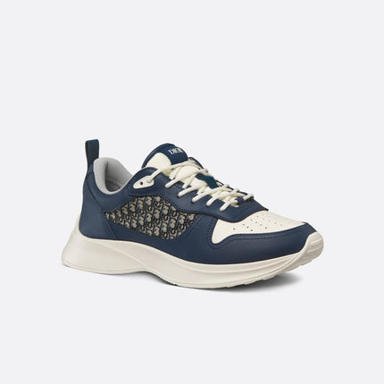 Men's Dior B25 Runner Navy Blue Cream Sneakers