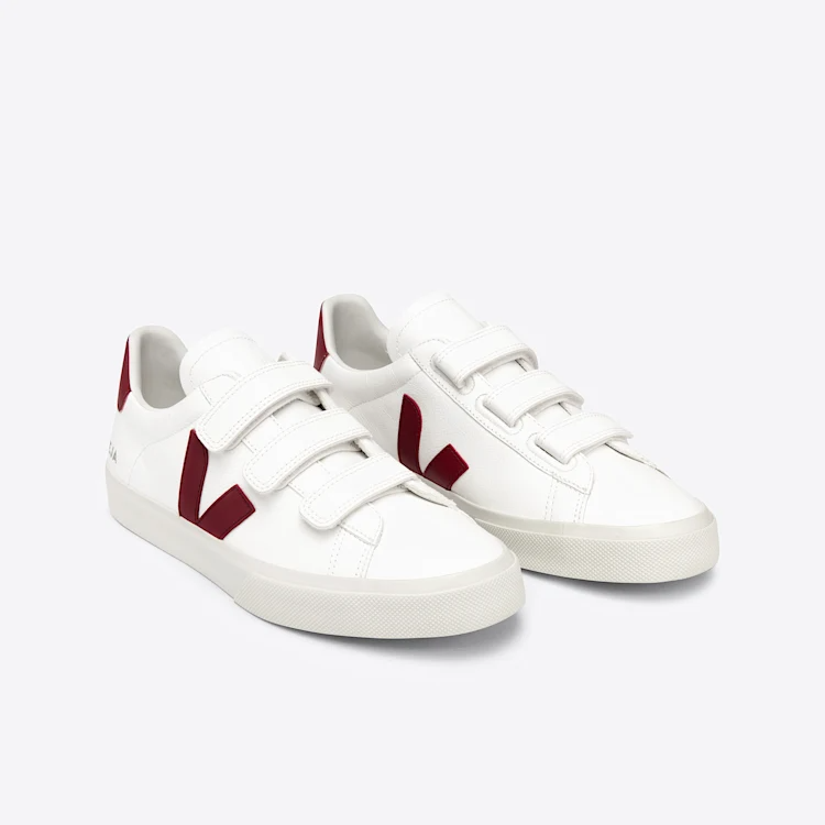 Men's Veja Recife Chromefree White Marsala Sneakers