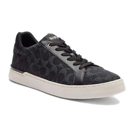 Men's Clip Low Top Black Denim Sneakers